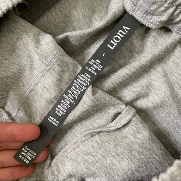 Vuori Womens light gray performance joggers drawstring pockets L - Picture 9 of 10